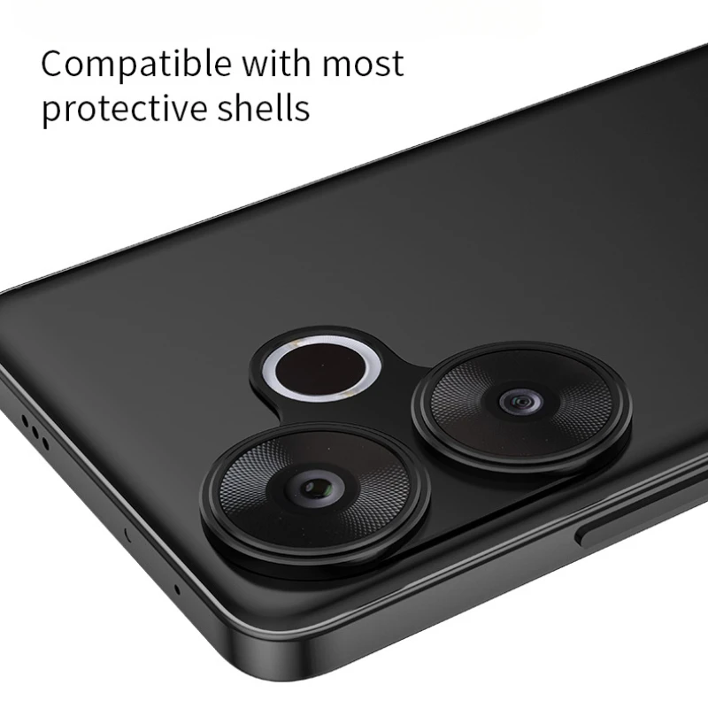 Protector de lente de cámara trasera de Metal de aluminio para Xiaomi Redmi Turbo 3, cubierta de lente, Protector de pantalla para Redmi Turbo3, película de anillo de lente - imagen 5