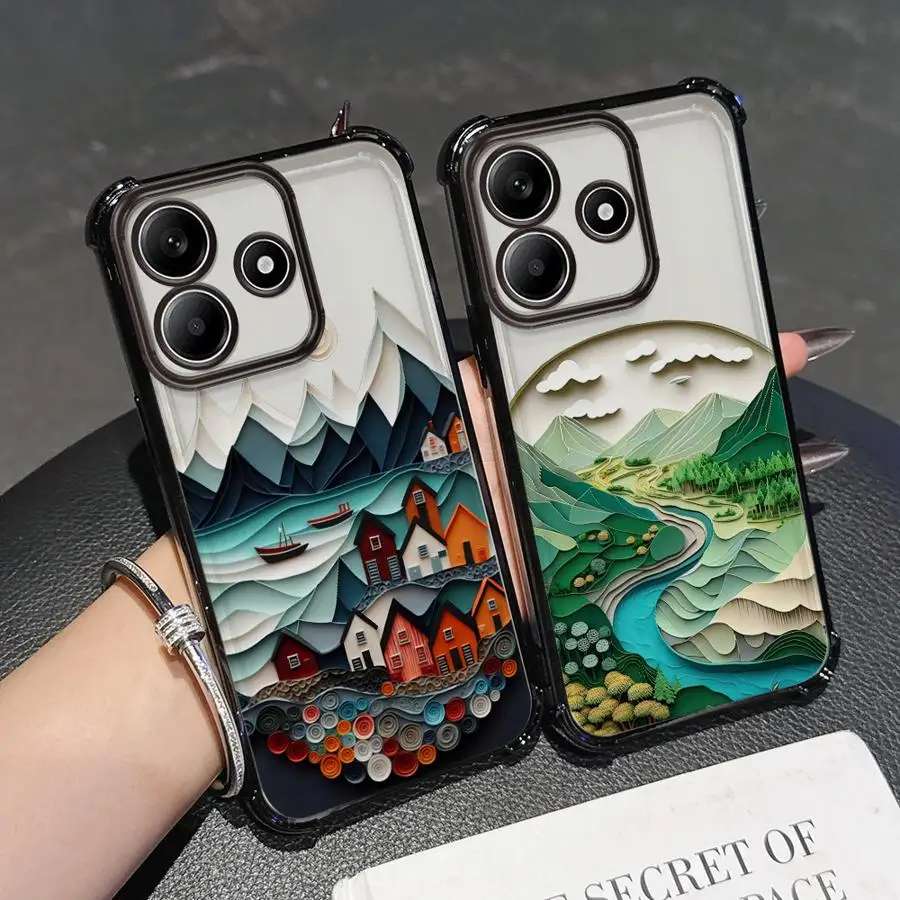 Funda de teléfono para Xiaomi Redmi Note 9S 11 12 13 10 Pro 14 Pro Plus 10 Lite 10s 11s cubierta transparente suspensión de cielo de verano