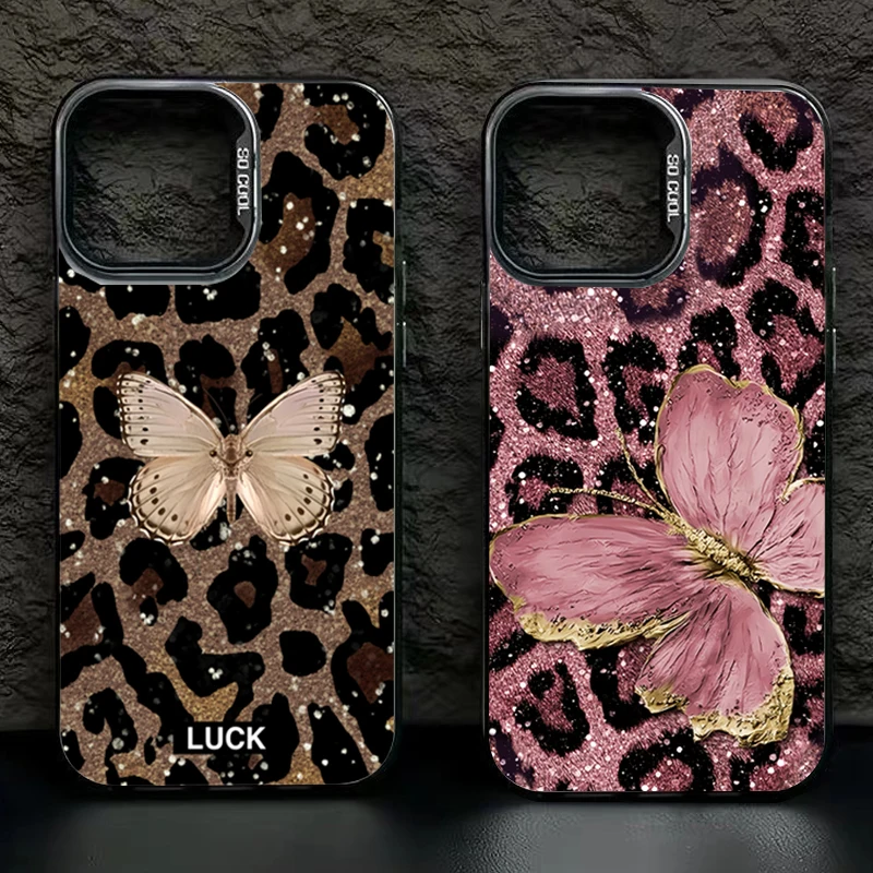 Para Samsung Galaxy S25 S24 S23 S22 Plus Ultra FE A16 A55 A54 A56 A15 A35 A36 A34 funda Animal mariposa leopardo funda de teléfono con estampado - imagen 5