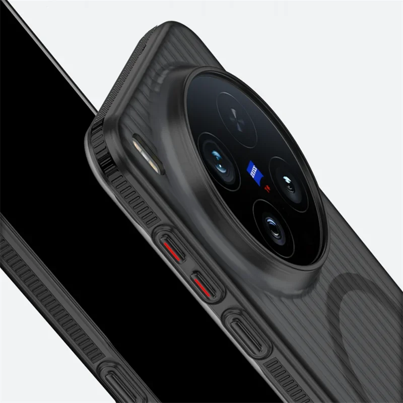 Para VIVO X300 Pro para funda de teléfono MagSafe magnética para VIVO X300Pro equipaje raya transparente mate duro cubierta a prueba de golpes parachoques - imagen 4