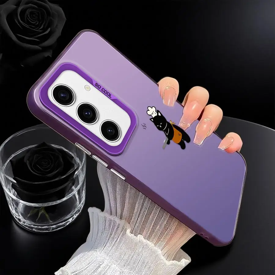 Funda para Xiaomi Poco F3 GT F4 C51 X3 Pro C50 X5 X3 NFC funda trasera de teléfono dibujos animados creativo gato negro - imagen 4