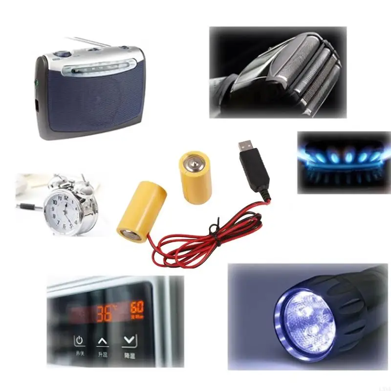 2025 NUEVO 3V LR14 C batería ficticia LR14 Eliminadores batería Cable Reemplace 2 PCS 1.5V C BATERIAS PARA CONTROL REMOTO DEL