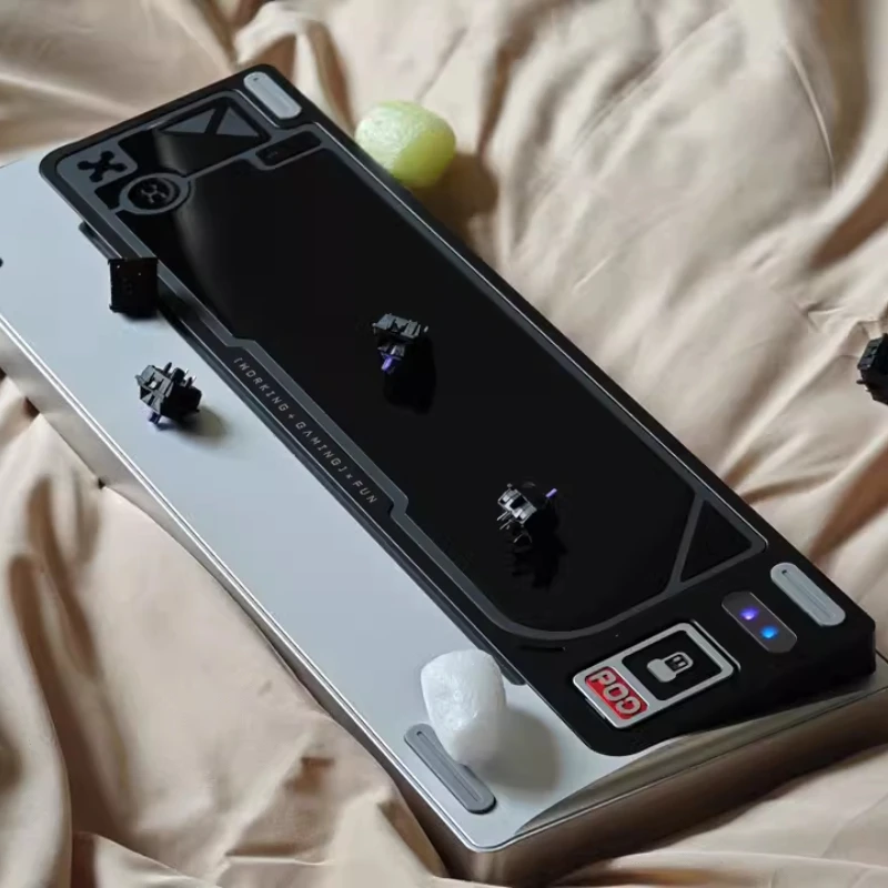 Kit de teclado mecánico Qk80v2 MK2 personalizado Qwertykeys Tri-mode inalámbrico Bluetooth 2,4G CNC Kit de teclado mecánico de aluminio - imagen 2