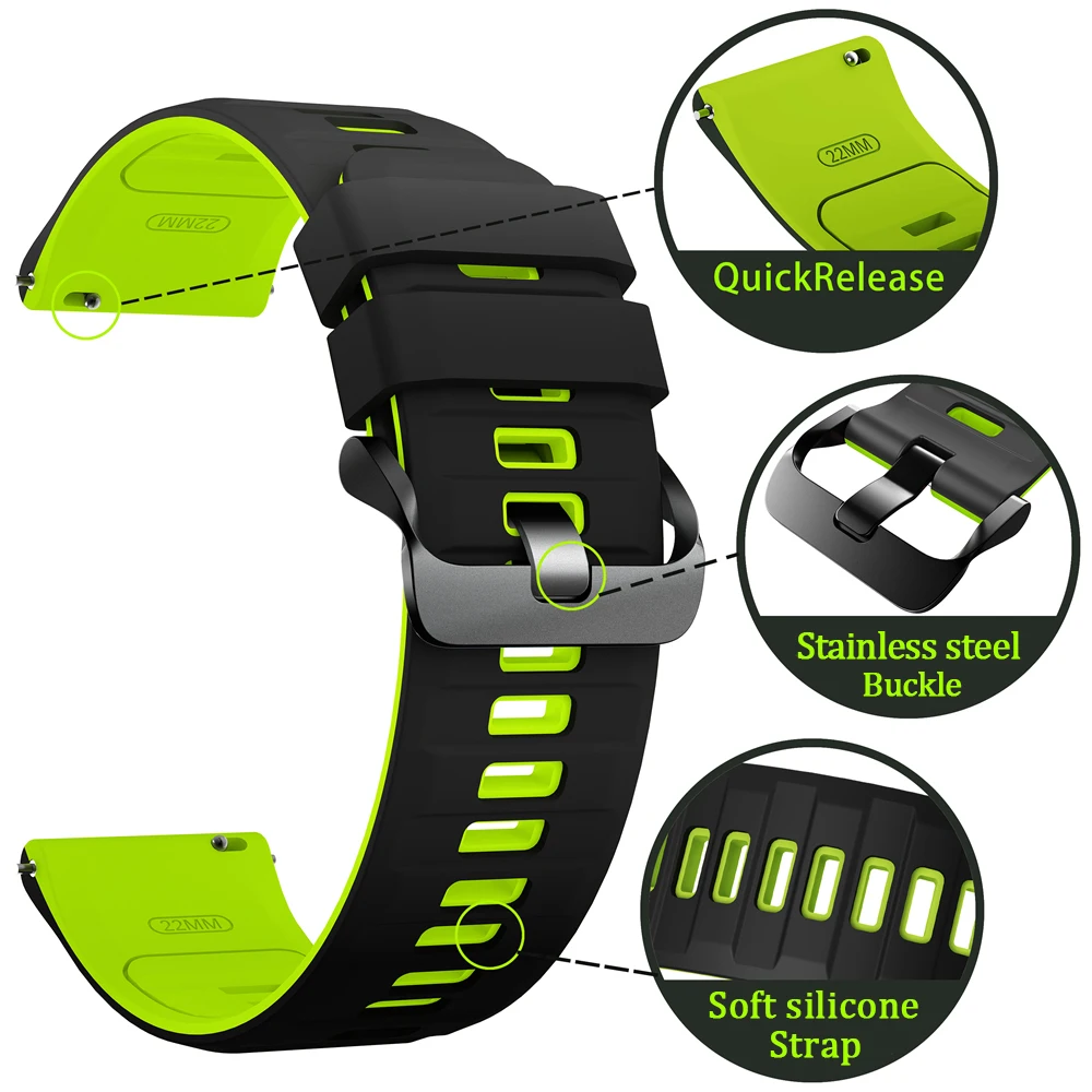 22mm Silikon Armband Für HUAWEI UHR 5 4pro GT6 5 Pro GT 6 5 4 3 2 46mm Sport ersetzen Band Für AMAZFIT BIP 6 Smartwatch Armband - imagen 3