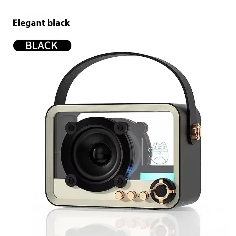 Mini Altavoz Bluetooth Punk Retro, caja de sonido portátil, diseño Mech transparente con luces LED, gran regalo para hombres y mujeres - imagen 5