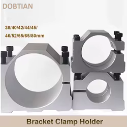 Soporte de Motor de abrazadera de husillo de aluminio de 38/40/42/44/45/46/52/55/65/80mm con tornillo de 4 Uds para montaje de Motor de máquina enrutadora de grabado CNC