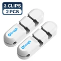 3 Clips 2PCS Whie