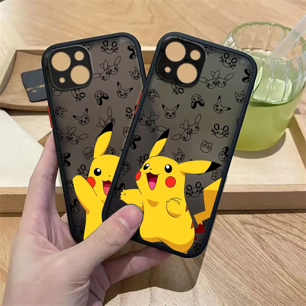 P-Pikachu Pocket Monster funda de teléfono mate para Redmi NOTA 14 13 12 12S 11 11T 11S 10 10S 9T 9 9S 10X PRO PLUS TPU funda DIY Shell - imagen 2