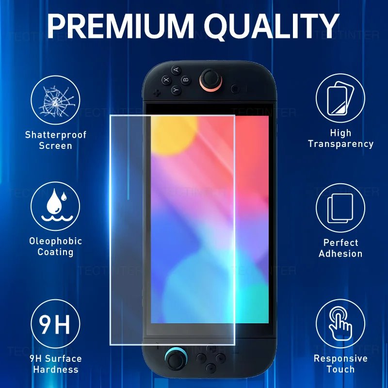 Protector de pantalla 9H para Nintendo Switch 2, película protectora transparente HD antiarañazos de vidrio templado para accesorios de Nintendo Switch 2 - imagen 5