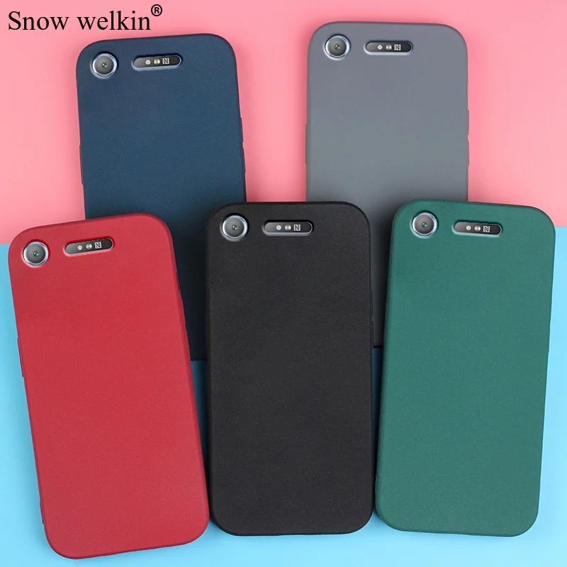 Funda protectora completa de silicona suave mate con arena a prueba de golpes para Sony Xperia XZ XZS XZ1 XZ2 XZ3, funda compacta Premium para teléfono