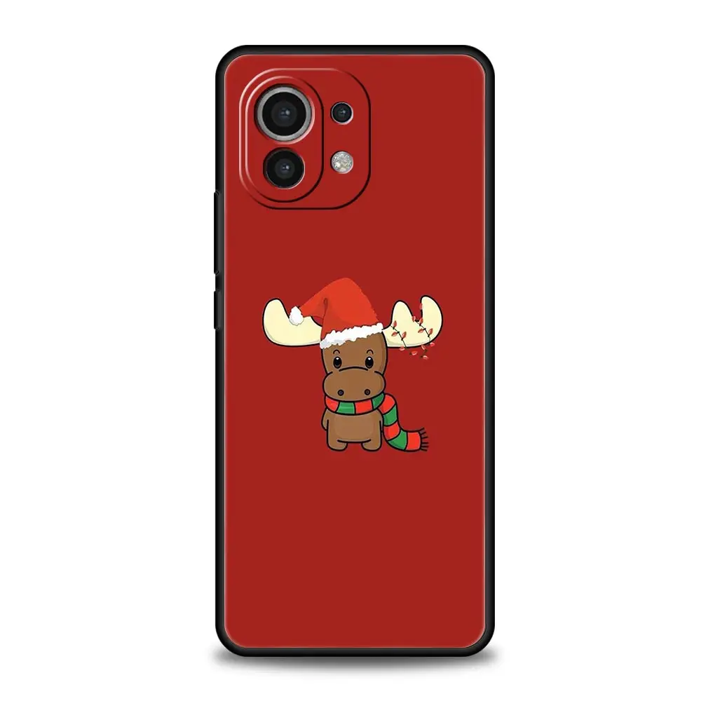 Funda de teléfono para Xiaomi Mi 14 13 12 11 Lite 13T 12T 11x11T 10T Pro 9T Note 10 Lite, funda de silicona negra de Navidad Santa Claus - imagen 2