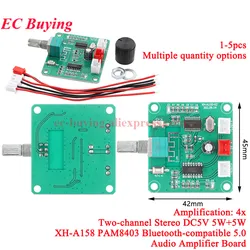 XH-A158 PAM8403 Ultra HD Bluetooth compatible 5,0 estéreo Mini módulo de placa amplificadora de potencia Digital 2*5W doble canal Clase D DC5V