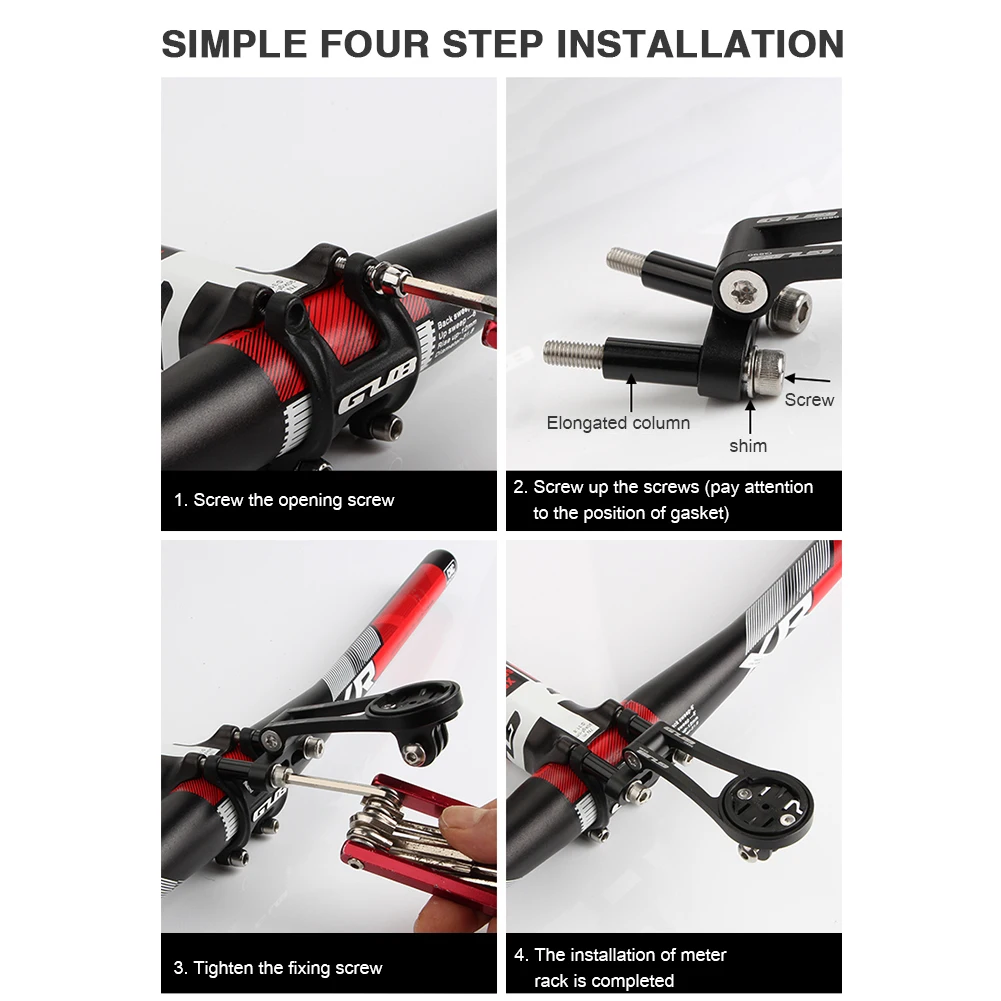 GUB G696 soporte de teléfono para manillar de bicicleta, soporte para ordenador de bicicleta, soporte para vástago de bicicleta de carretera, soporte para cámara, montaje ligero - imagen 5