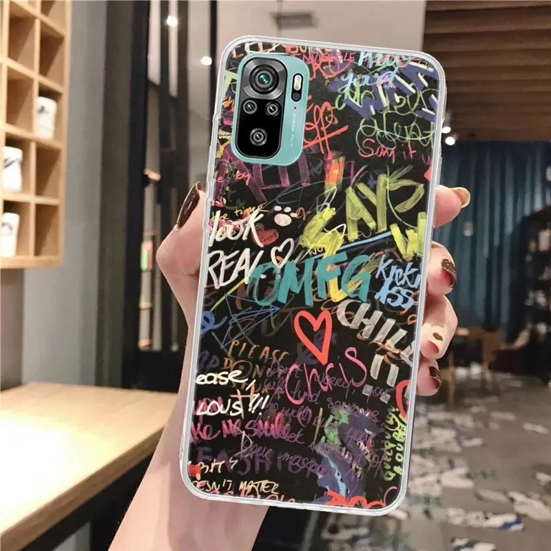 Graffiti moda Cool funda de teléfono de silicona para Xiaomi Redmi Note 14 13 12S 11 Pro Plus 11S 10 10S 11T 11E 4G 5G cubierta suave Redm - imagen 5