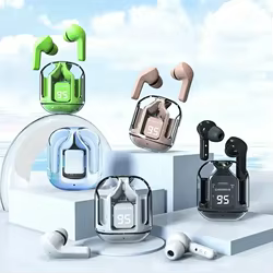 Auriculares inalámbricos Bluetooth T2 originales, auriculares HIFI transparentes con pantalla Digital de potencia LED, auriculares con sonido estéreo para teléfono