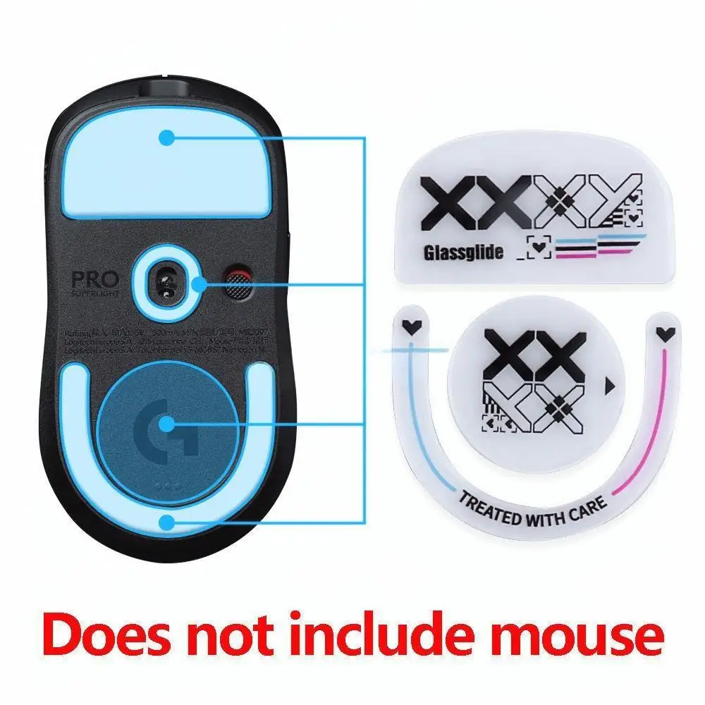 Patines de ratón de cristal para Logitech GPW, almohadillas para pies de ratón de 1. a/2 a/3 a generación, accesorios para ratón con borde curvo 2.5D delgado y duradero suave - imagen 3