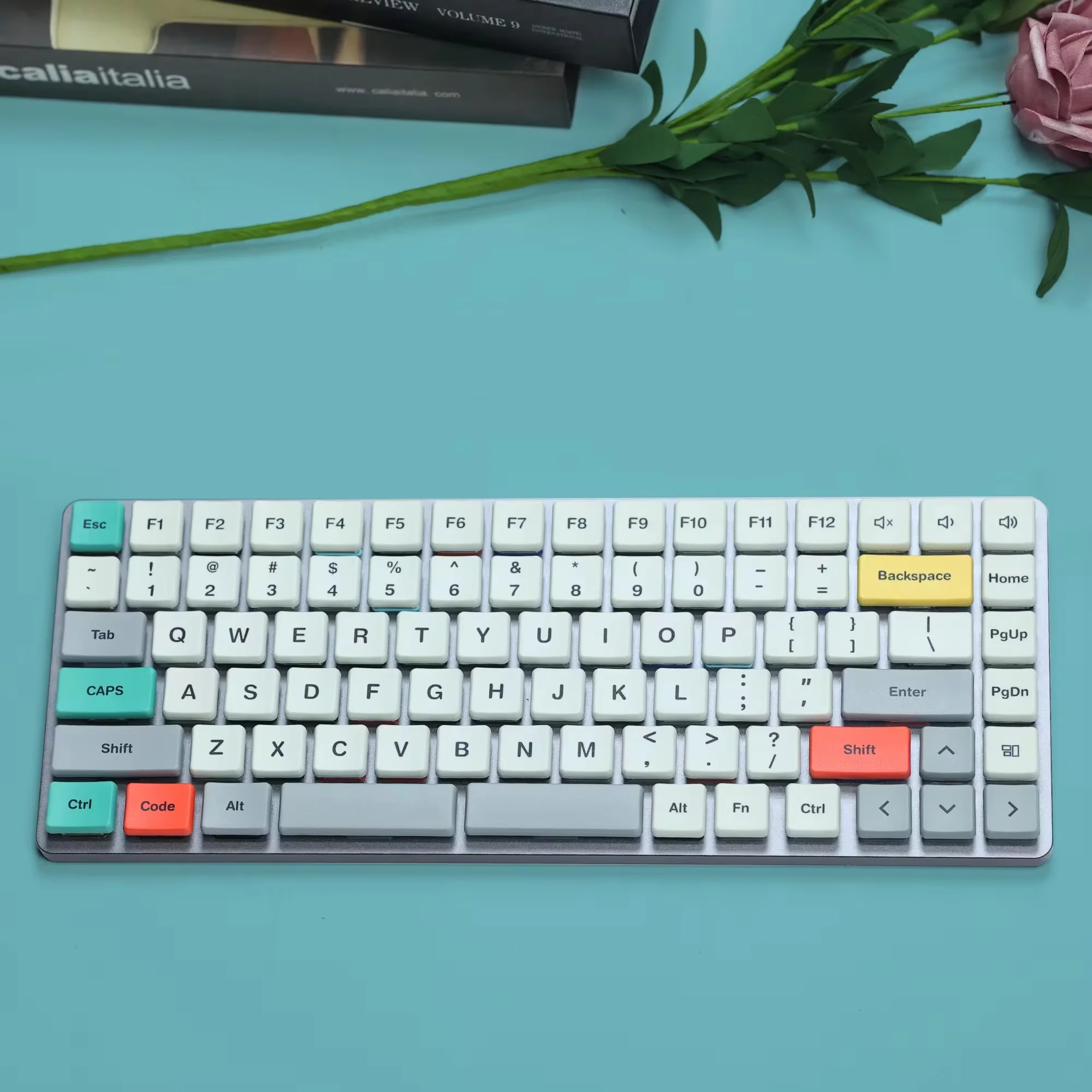 Teclas Choc de perfil bajo Chosfox CFX para teclado mecánico Kailh 1350 con interruptor de perfil bajo, teclas PBT ultrafinas, accesorio de juego - imagen 3