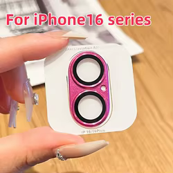 Cubierta completa de cristal de cámara de Metal para iPhone 17 17Air 16 16Plus Coque para iPhone 16 16 Plus vidrio de protección de cámara