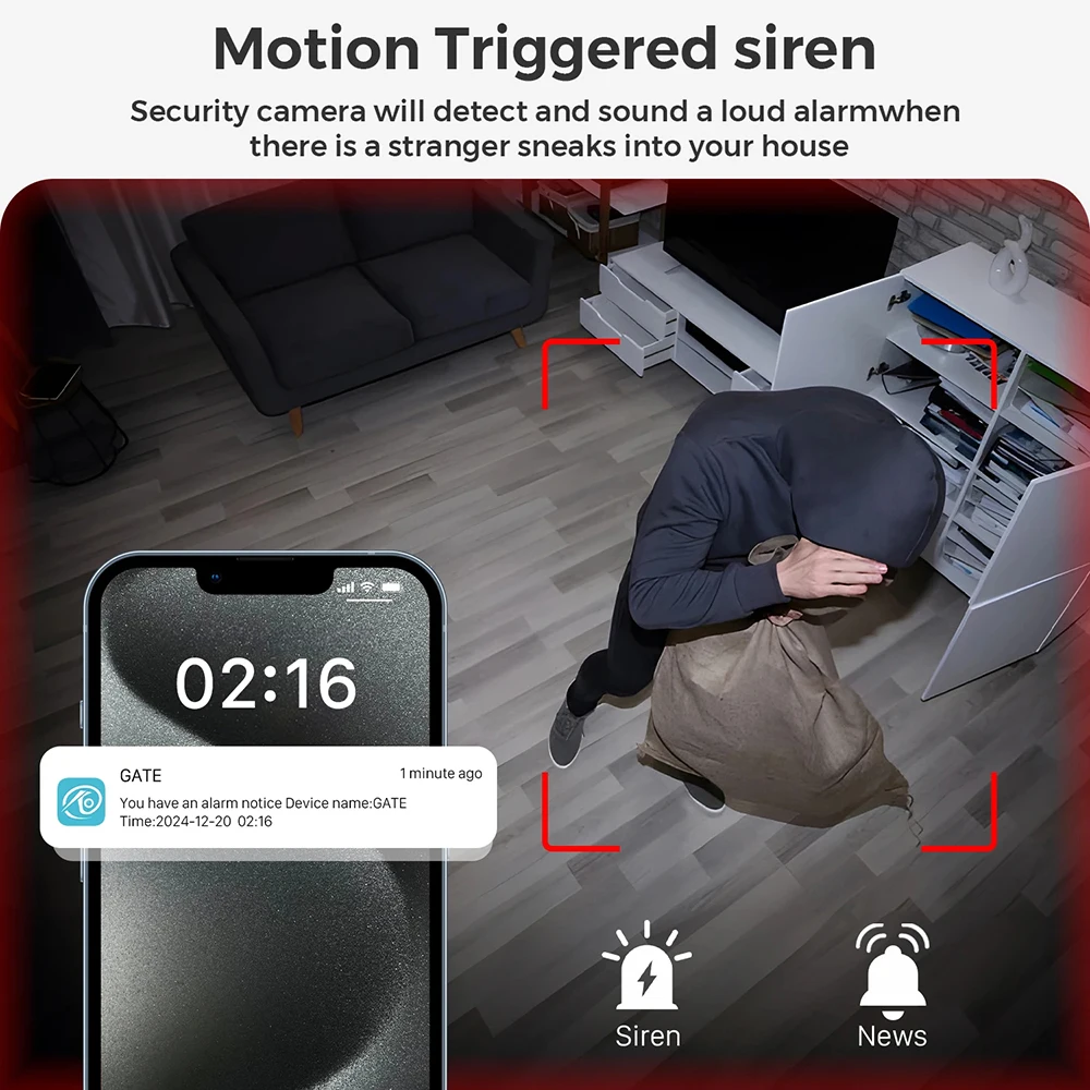 Mini cámara HD 1080P, módulo DIY, detección de movimiento, WIFI, videocámara videovigilancia, grabación en bucle, compatible con vista remota - imagen 4