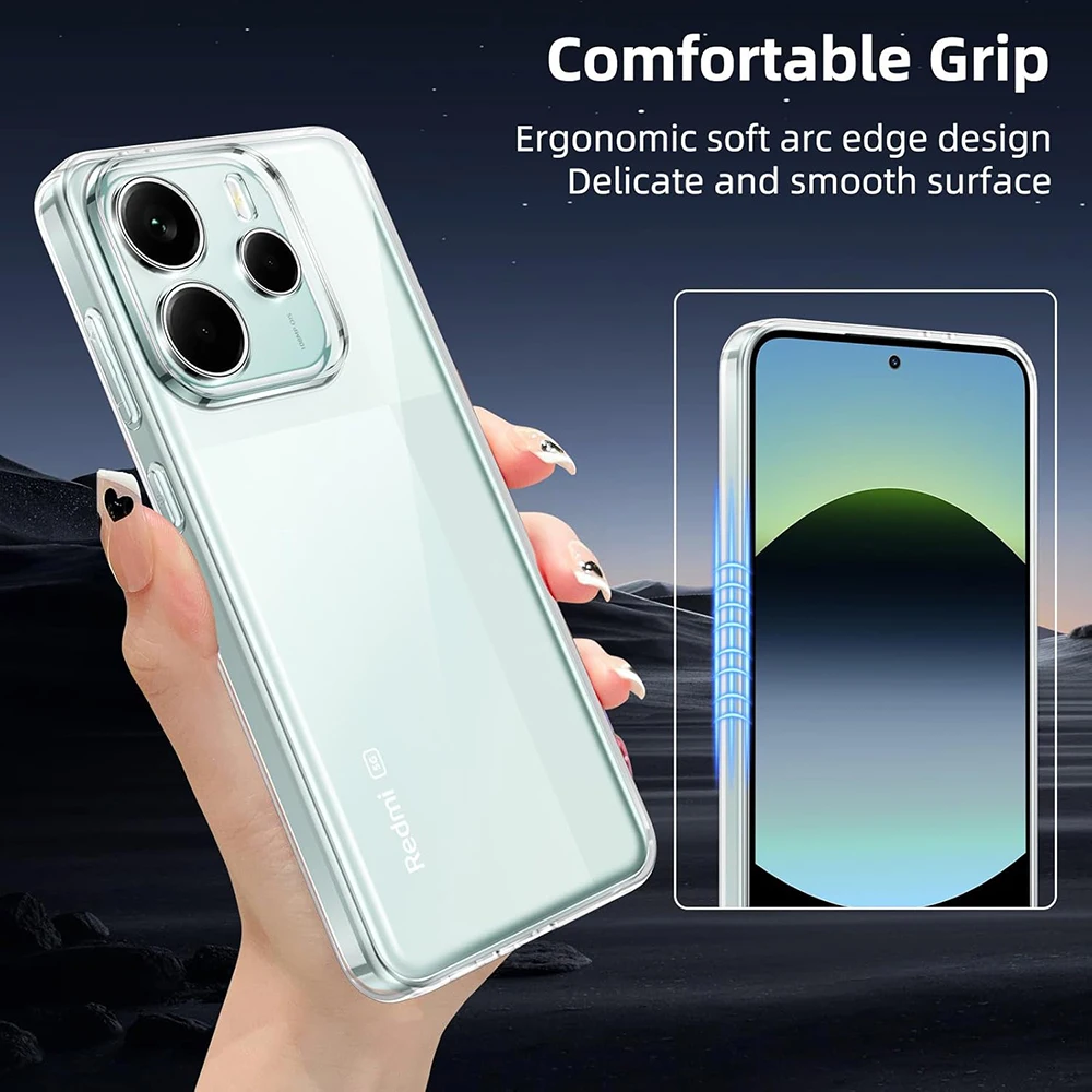 Funda blanda de silicona ultrafina para Xiaomi Redmi Note 14 14S 13 12 Pro Plus Pro + 12S 4g 5g, funda trasera transparente - imagen 2