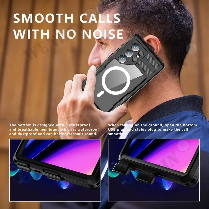 Funda para Samsung S25 S24 S23 Ultra Plus IP68 impermeable 360 Magsafe funda Capa Fundas - imagen 5