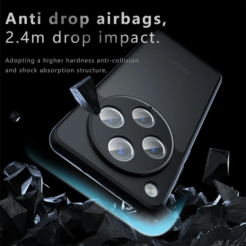 Para OPPO Find X8 Pro, X8 Funda mate ELVEV Skin Feeling Hard PC + TPU Carcasa trasera protectora - imagen 2