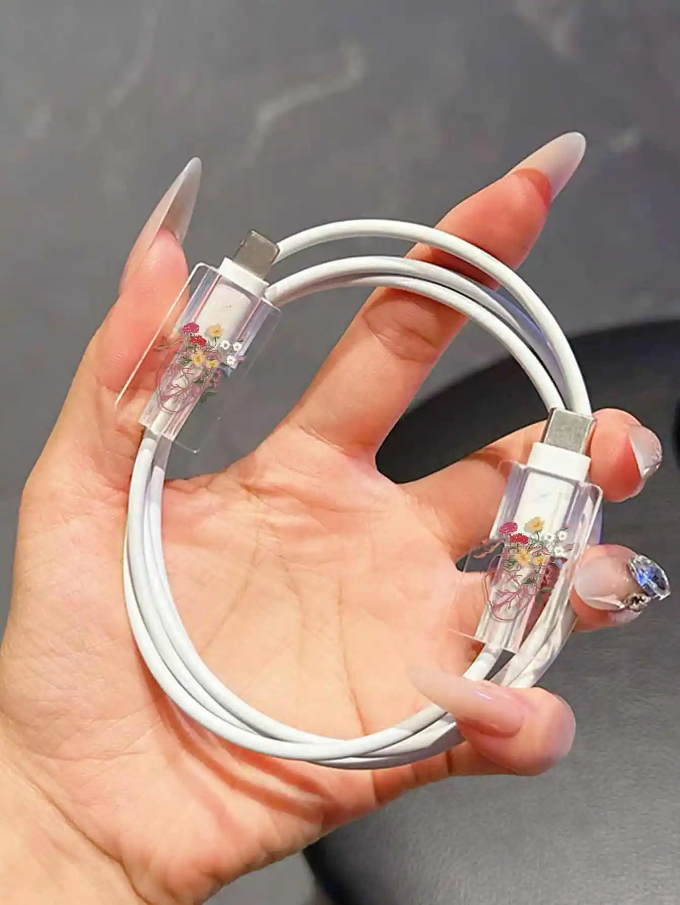 Funda protectora de TPU para iPhone 20w 18W UE cubiertas de cargador rápido Protector de Cable carcasa enrolladora para iPhone 14 1113 15 Pro Max de - imagen 4