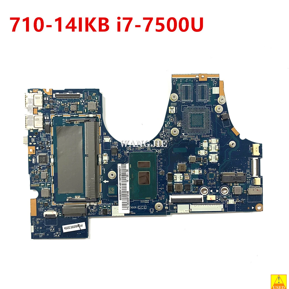Placa base para ordenador portátil 100% funcional 5B20M14148 para Lenovo Yoga 710-14IKB BIUY2_Y3 LA-D471P UMA i7-7500U