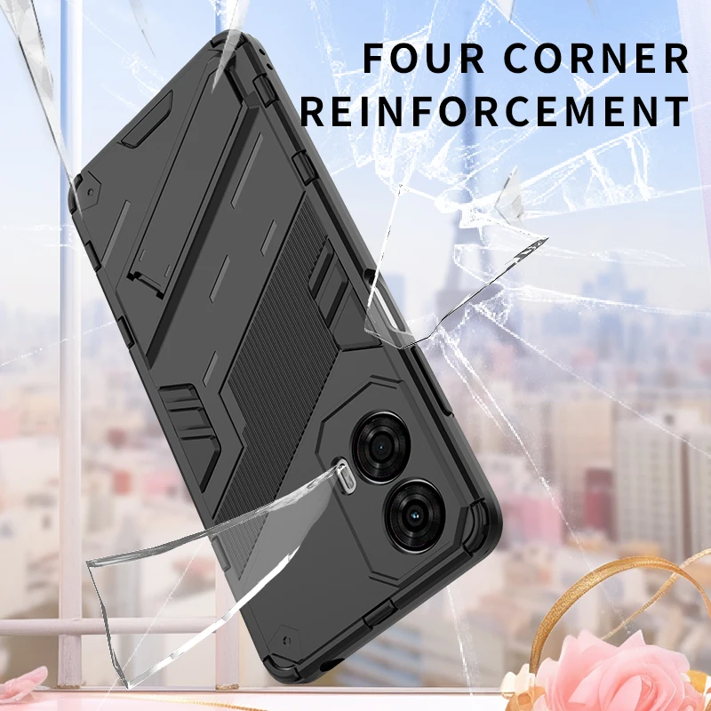 Funda a prueba de golpes para Moto G24 G04 G04S E14 MotoG24 Power Armor, funda protectora trasera para Motorola Edge 50 Fusion Edge50, funda de teléfono - imagen 3