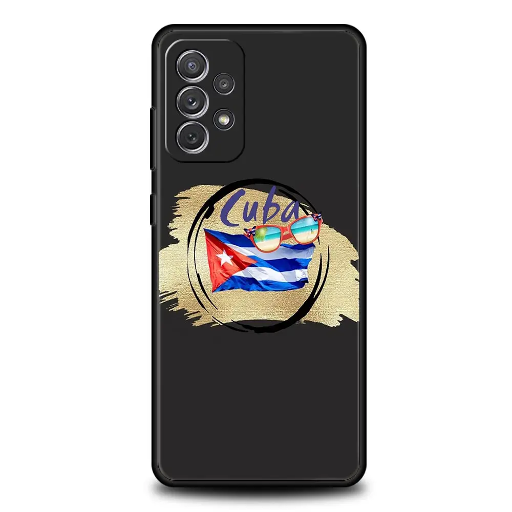 Funda de teléfono artística con bandera de Cuba para Samsung A51 A71 A21S A12 A11 A15 A25 A31 A41 A23 A33 A53 A73 A03S A05S A13 5G A35 A55 - imagen 5