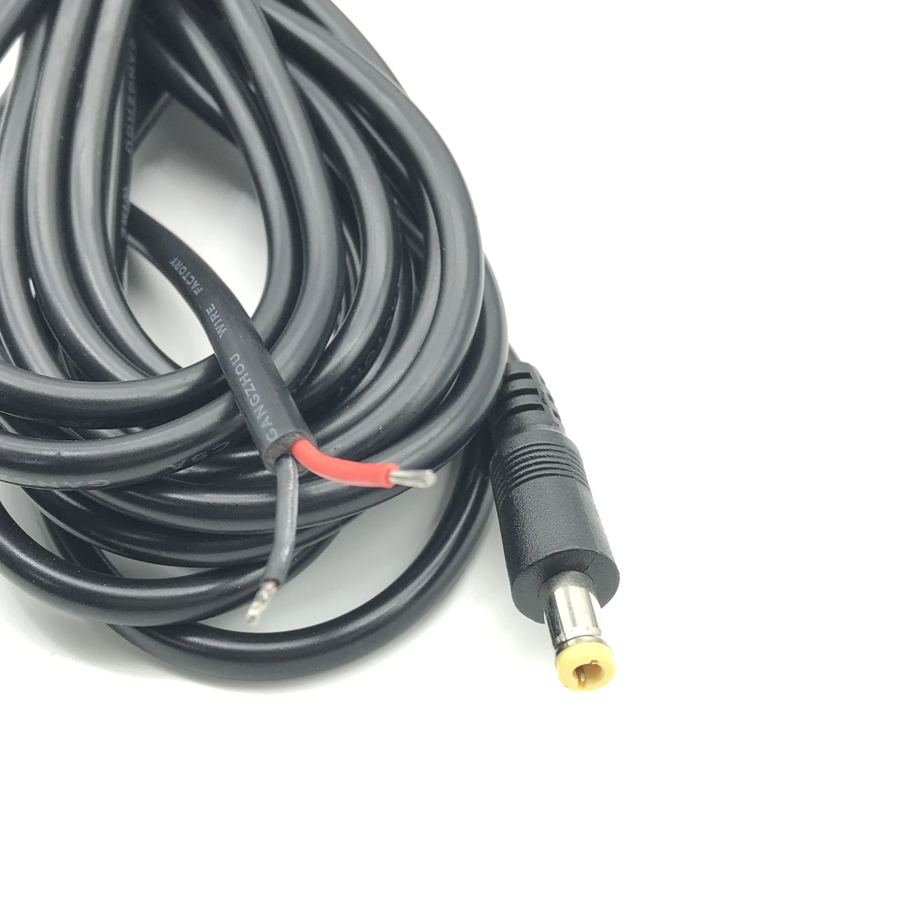 Conector de enchufe de alimentación de punta de CC, Cable macho de 5,5x2,1mm, 2,5 MM, 18AWG, todo de cobre para CCTV - imagen 2