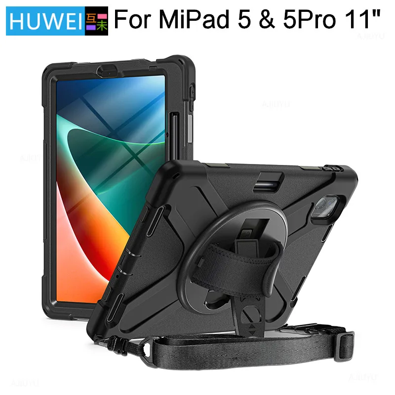 HUWEI para Xiaomi Pad 5/5 Pro Funda de silicona a prueba de golpes para niños soporte para lápices Funda para tableta para Mi Pad5 MiPad 5 Pro 11 ''Funda