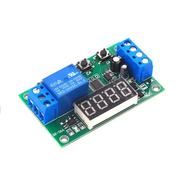 Circuito de temporizador de retardo de disparo cíclico, 1 relé, YYC-2S, 5V, 12V, 24V, módulo de interruptor de retardo de pantalla Digital - imagen 2
