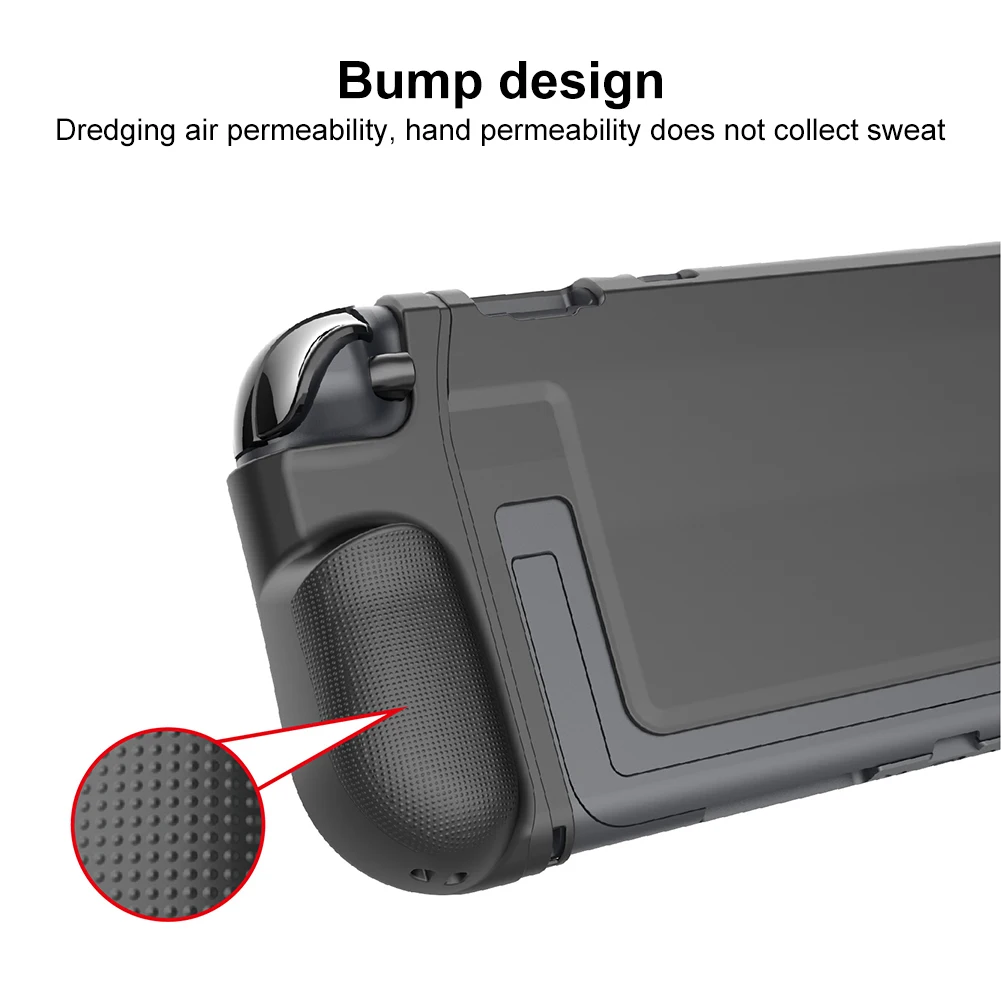 Funda transparente de TPU para Switch 2, funda protectora, carcasa de mano, mango ergonómico, cubierta de agarre con soporte para Nintendo Switch 2 - imagen 5
