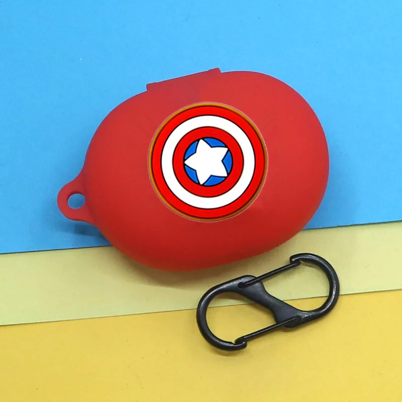 Funda para auriculares de dibujos animados de Marvel para Haylou GT7, auriculares inalámbricos de silicona con Bluetooth, caja de carga, carcasa protectora con gancho - imagen 3