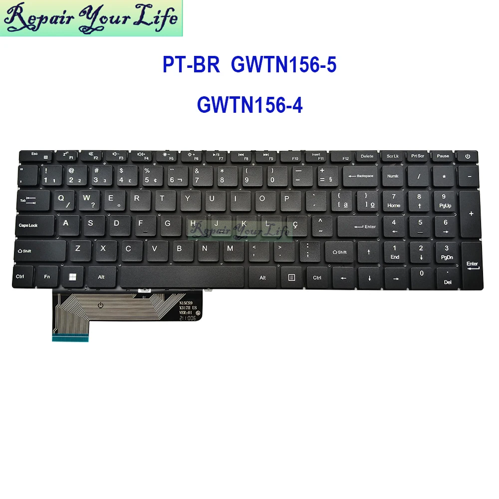 Teclado brasileño para Gateway GWTN156-4BK GWTN156-5 5GR GWTN156-5BL GWTN156-4BL 4GR 4PR Teclado portátil PT-BR Brasil portugués