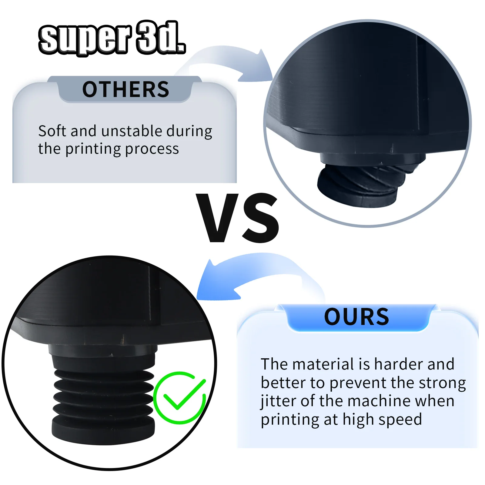 Bambu Lab P1P P1S pies antivibración antideslizante antigolpes a prueba de polvo almohadilla de pie de silicona bambú Bambulabs X1/X1C piezas de impresora 3D - imagen 3