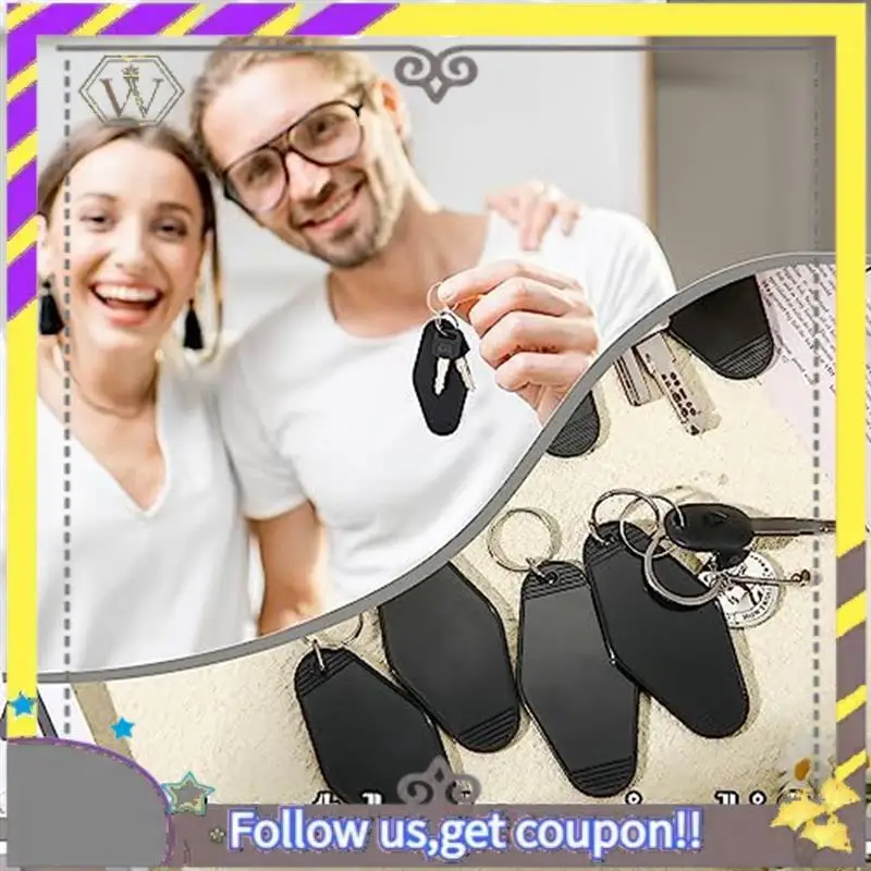 Nuevo 50 Uds llavero de motel llavero de Hotel en blanco llavero Vintage de sublimación a granel para manualidades DIY adorno - imagen 4