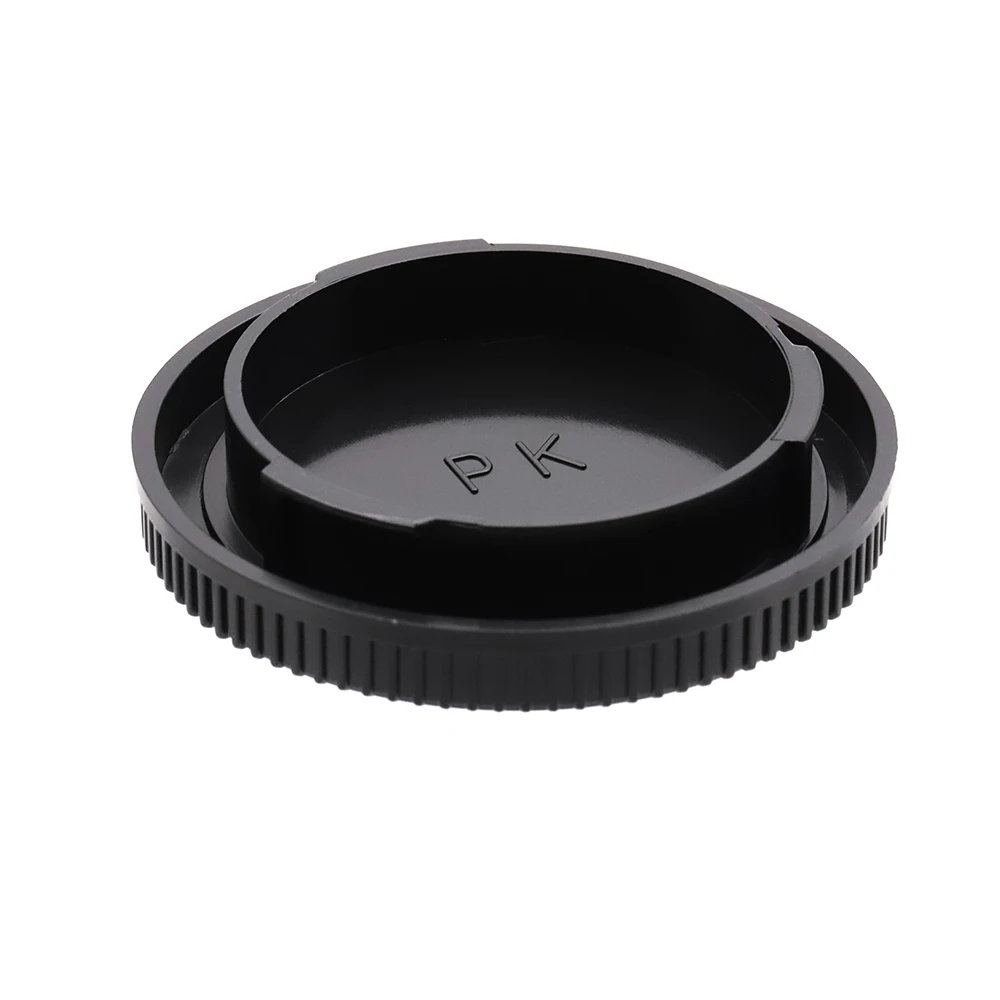 Para Pentax PK K montaje tapa trasera de lente o tapa del cuerpo de la cámara o juego de tapas tapa de lente negra de plástico para Pentax K1 K5 K10 K20 etc. - imagen 4