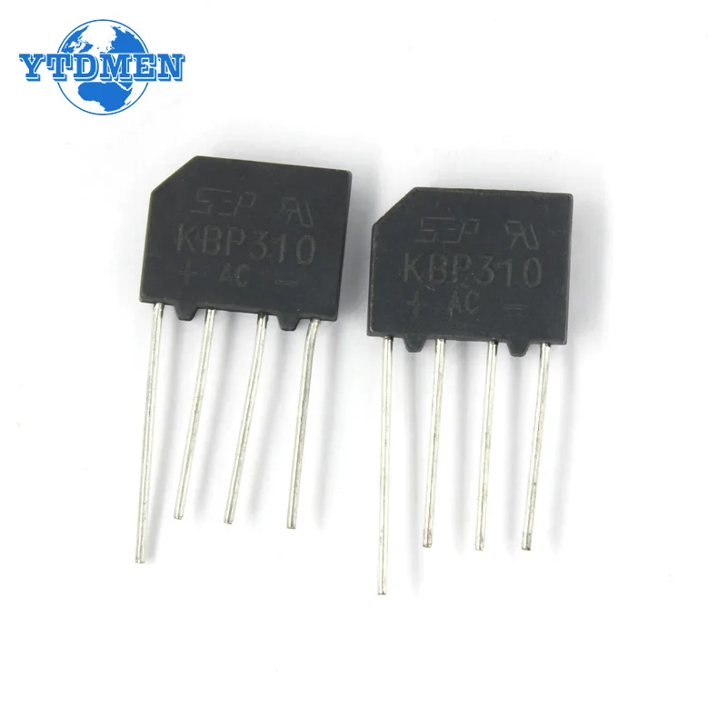 5 uds rectificadores KBP310 puente rectificador diodo 3A 1000V componente electrónico - imagen 3