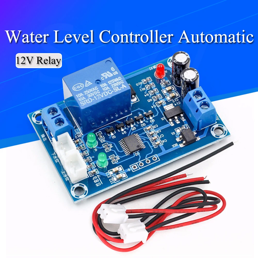 Controlador de nivel de agua XH-M203, controlador automático de nivel de agua, interruptor de nivel de agua, controlador de bomba de agua, salida de relé de 12V