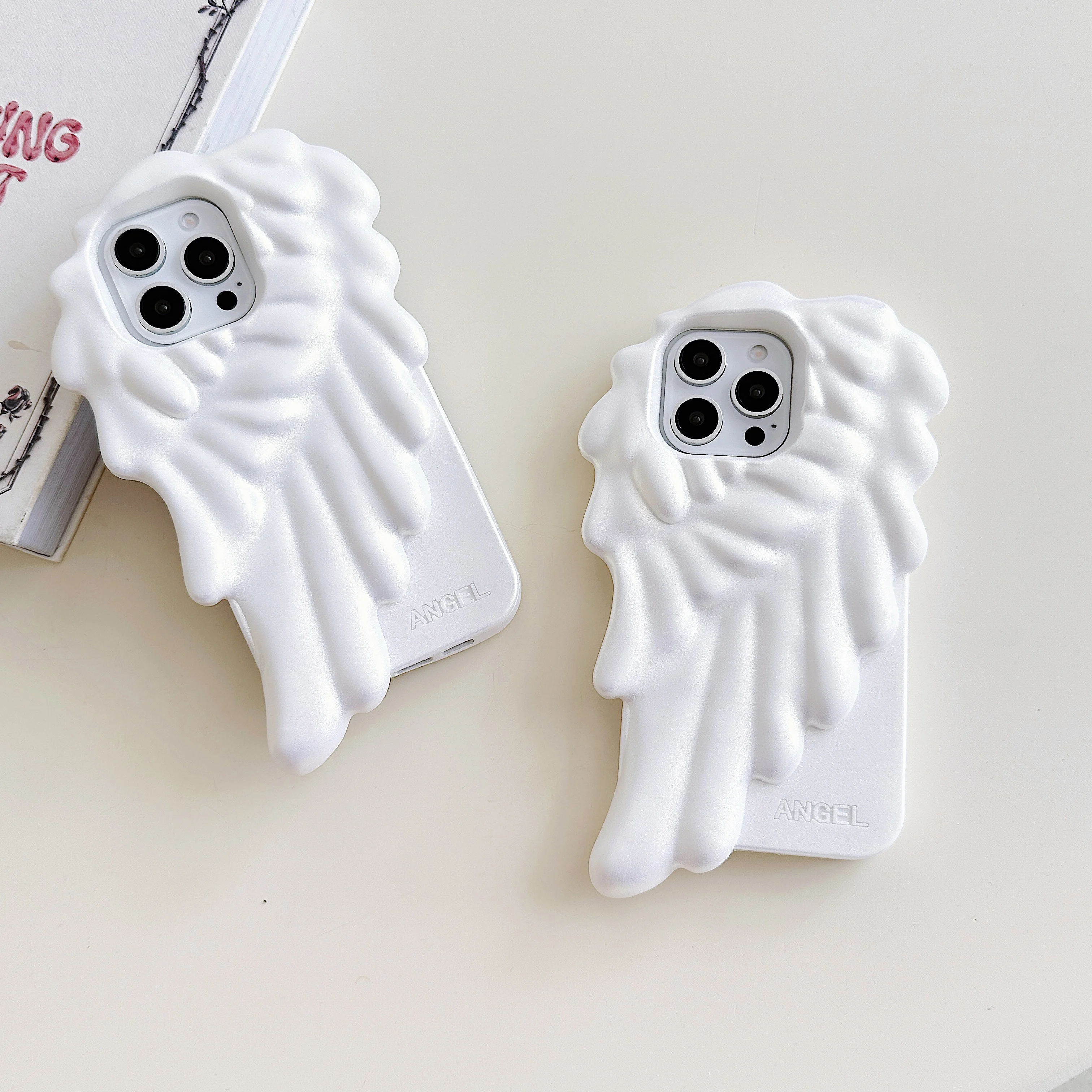 Para iPhone 17 16 15 14 13 Pro Max Air Angel Wings Funda suave de silicona