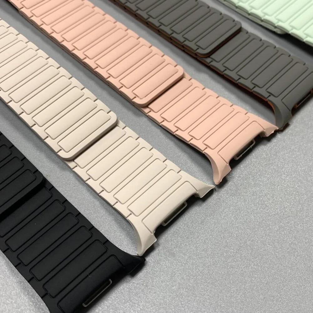 Muñequeras magnéticas de silicona para Samsung Galaxy Watch8 Classic, pulsera de 46mm, correa de repuesto para reloj Galaxy Watch8 de 44/40mm - imagen 4