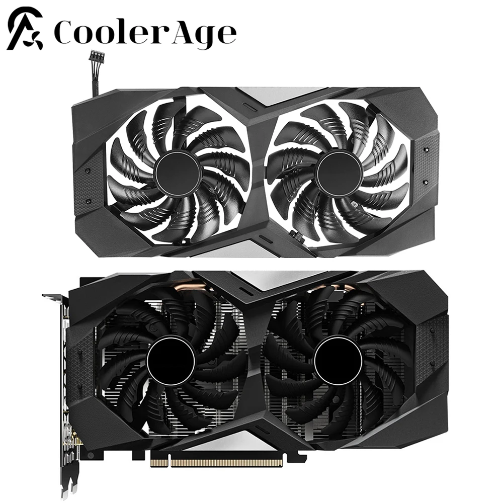 Ventilador de tarjeta de vídeo para Gigabyte RTX 1660 SUPER OC 6G 88MM T 129215 Ventilador de refrigeración de tarjeta gráfica SU RTX1660