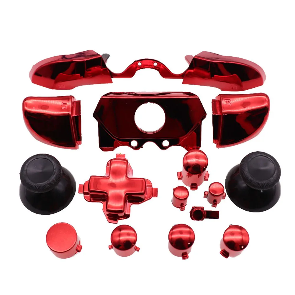 Juego de botones cromados de repuesto para Xbox One, empuñaduras de gatillo Dpad ABXY, piezas de palo para mando de Xbox One, 1 Juego - imagen 2