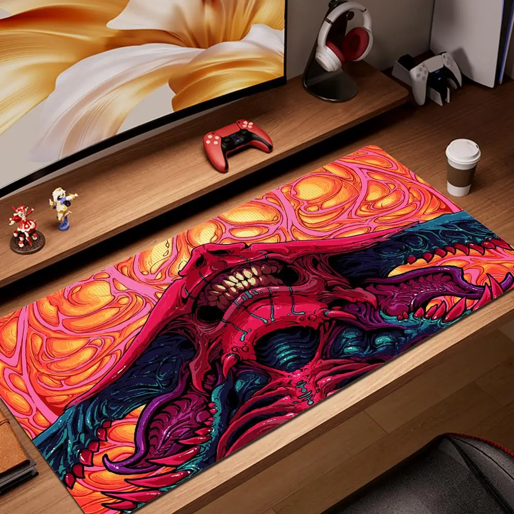 Alfombrilla de ratón HD para ordenador, alfombrilla grande XXL para teclado, Csgo Hyper Beast, suave, antideslizante, de goma Natural, para oficina