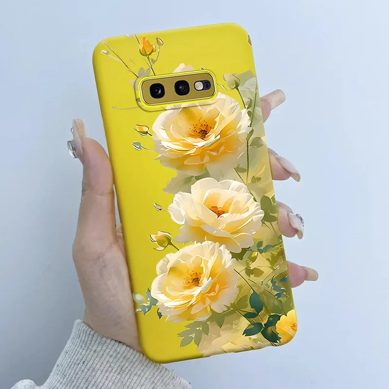 Para Samsung Galaxy S10e funda de teléfono diseño de niñas de flores carcasa trasera de silicona suave TPU para Galaxy S10E S10 E SM-G970F/DS - imagen 3