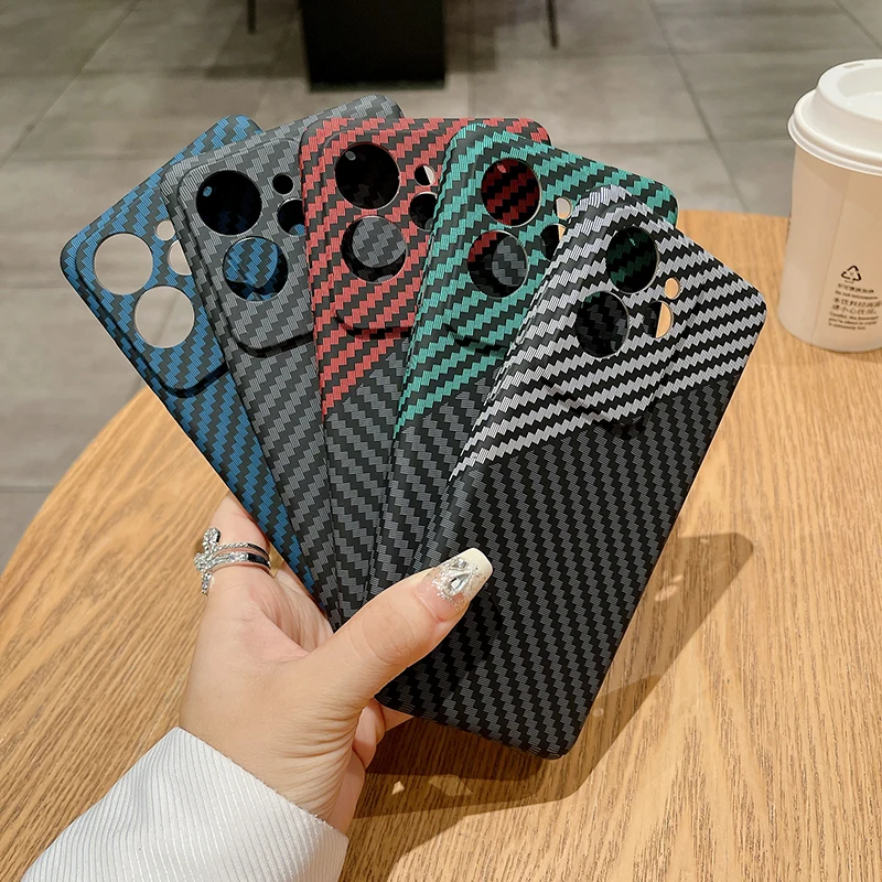 Para Realme GT 7 Pro funda ultrafina de fibra de carbono con patrón de rayas textura mate cubierta de luz dura para Realme GT7 Pro - imagen 5