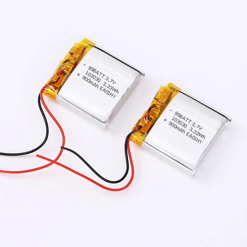 1-10 Uds 103030 3,7 V batería 900mAh Lipo baterías de iones de litio Ph2.0mm enchufe para altavoz ventilador purificador de aire controlador GPS MP3 - imagen 3