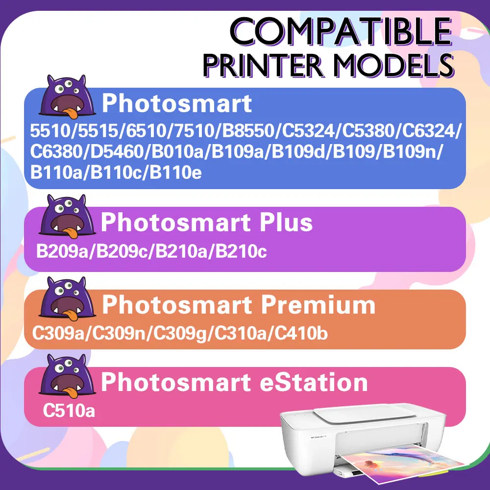 Cartucho de tinta 364XL para impresora HP364 HP 364 XL Compatible DeskJet 3070A 3520 Photosmart 5510 5520 6510 6520 7510 - imagen 2